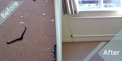 before and after carpet cleaning